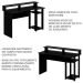 Mesa para Computador Gamer Espaço para 2 Monitores e CPU Preto/Vermelho