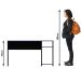 Mesa para Computador Gamer Espaço para 2 Monitores e CPU Preto/Vermelho