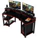 Mesa para Computador Gamer Espaço para 2 Monitores e CPU Preto/Vermelho