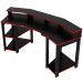 Mesa para Computador Gamer Espaço para 2 Monitores e CPU Preto/Vermelho