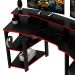 Mesa para Computador Gamer Espaço para 2 Monitores e CPU Preto/Vermelho