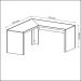 Mesa para Escritório Angular Amêndoa