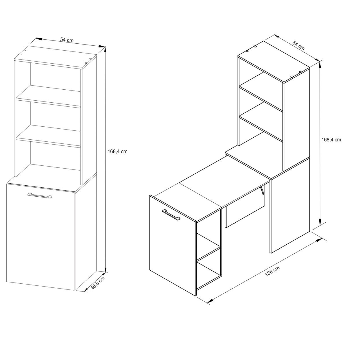 Mesa para Escritório Articulável Alta Multiuso Retrátil Amêndoa