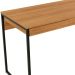 Mesa para Escritório Escrivaninha 1 Gaveta Estilo Industrial Amêndoa/Preto