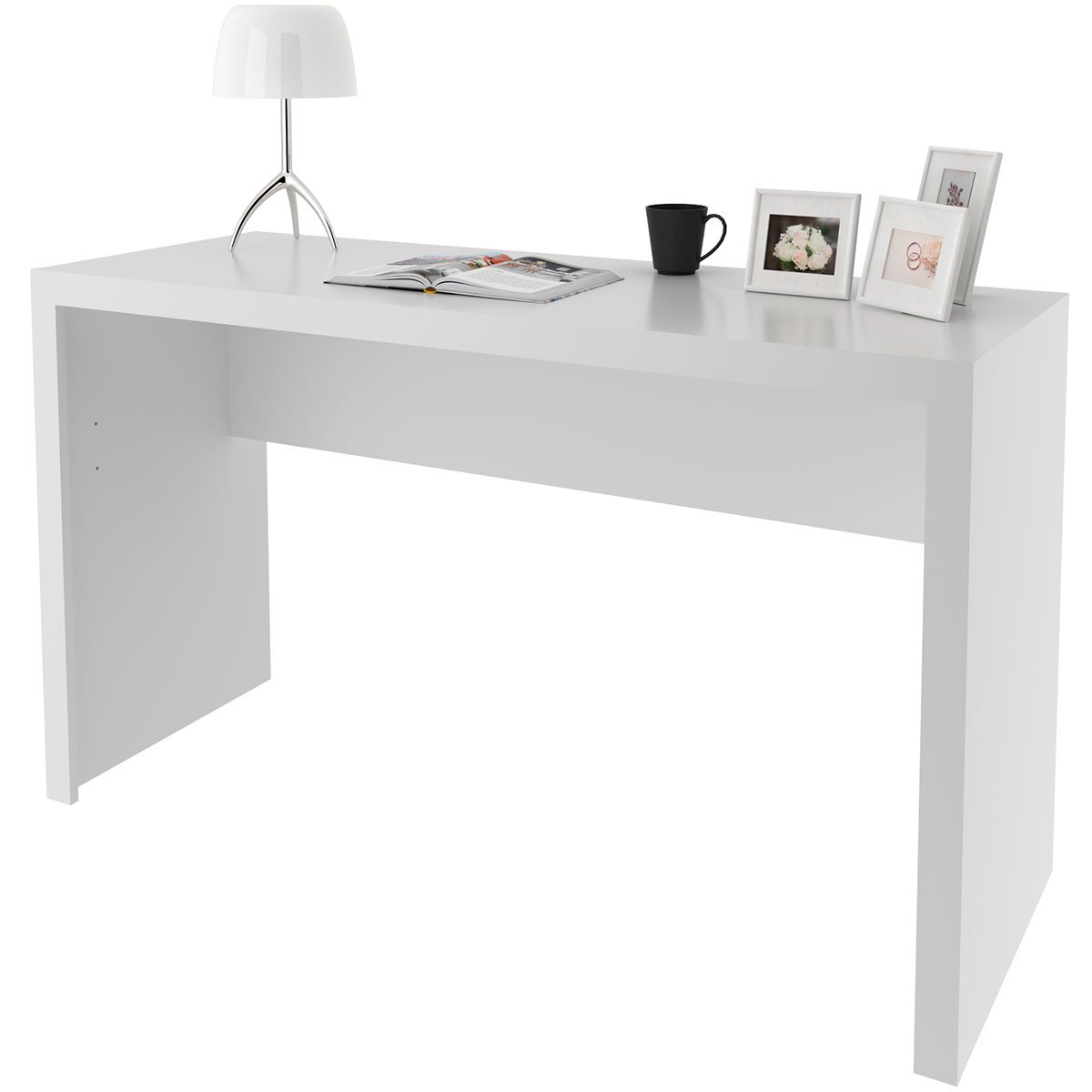 Mesa para Escritório Escrivaninha 127 cm Branco