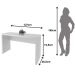 Mesa para Escritório Escrivaninha 127 cm Branco