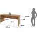 Mesa para Escritório Escrivaninha 163 cm Amêndoa