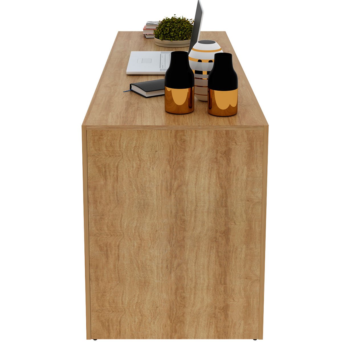 Mesa para Escritório Escrivaninha 163 cm Amêndoa