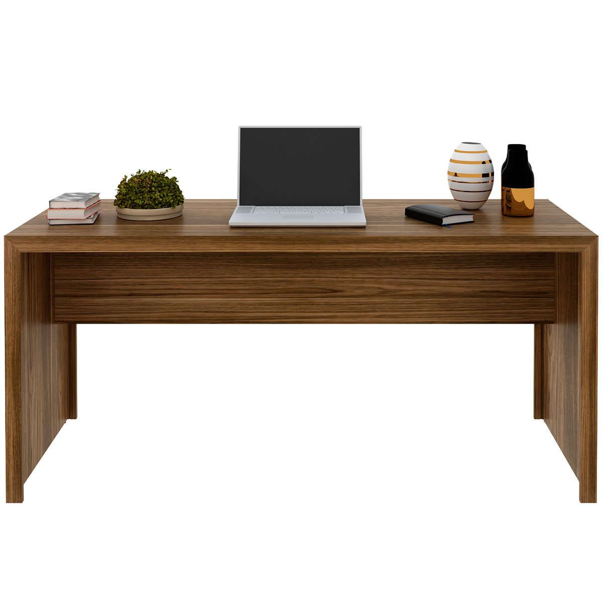 Mesa para Escritório Escrivaninha 163 cm Nogal