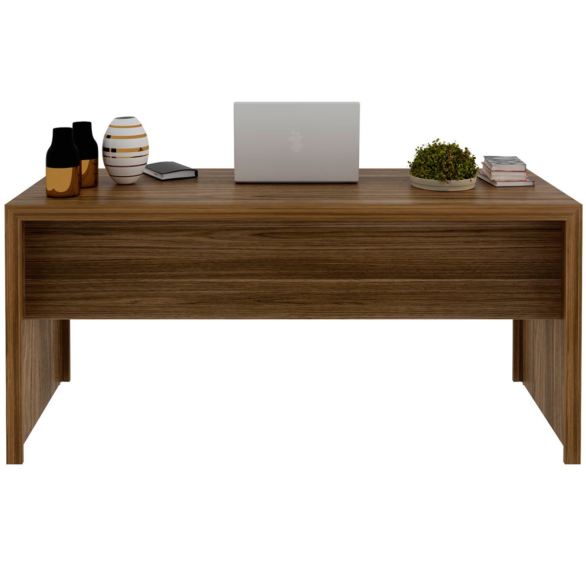 Mesa para Escritório Escrivaninha 163 cm Nogal