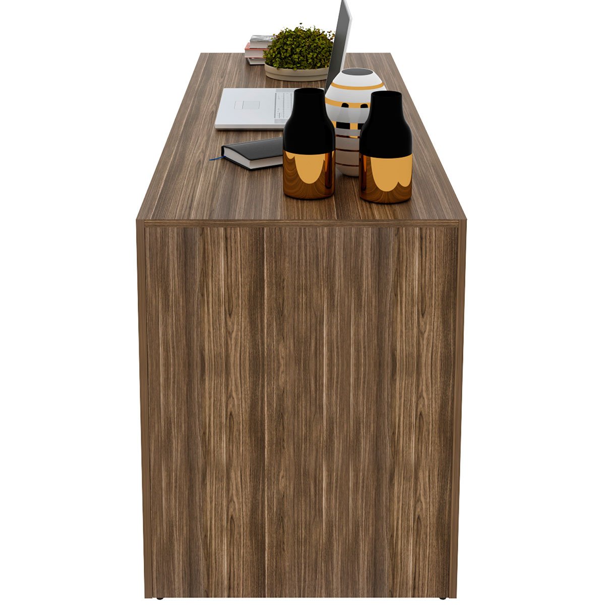 Mesa para Escritório Escrivaninha 163 cm Nogal
