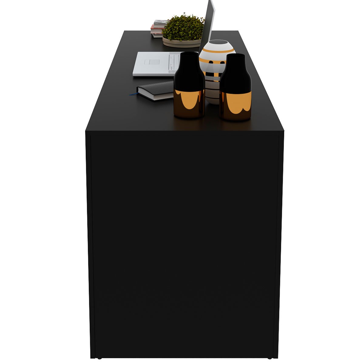 Mesa para Escritório Escrivaninha 163 cm Preto