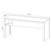 Mesa para Escritório Escrivaninha 180 cm Amêndoa