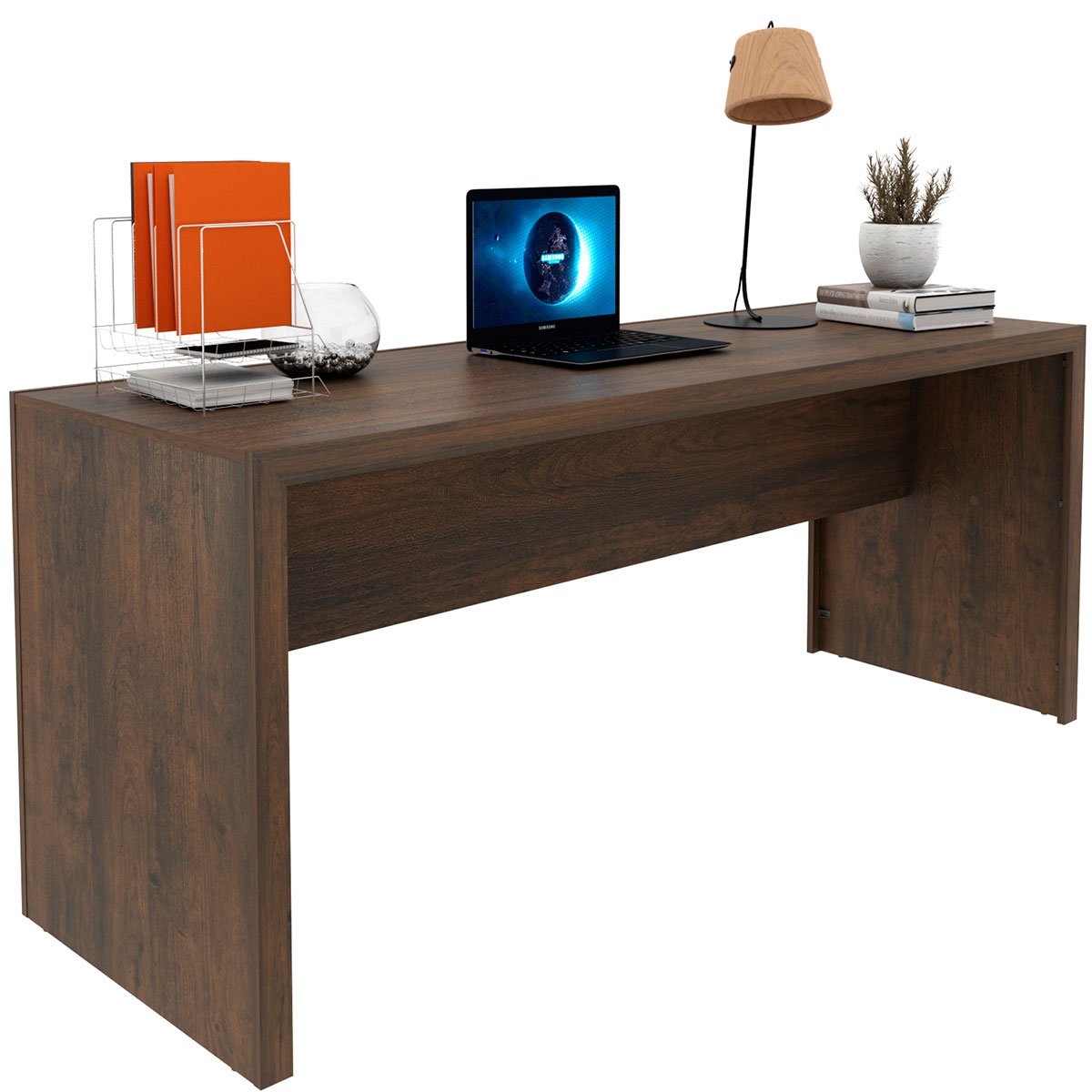 Mesa para Escritório Escrivaninha 180 cm Rústico