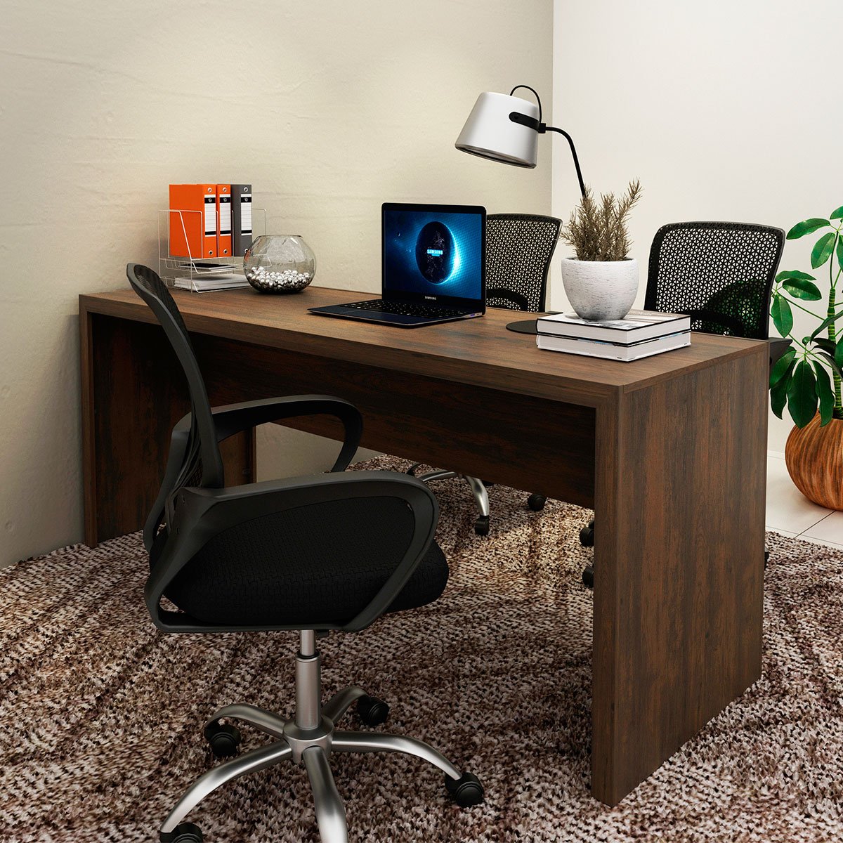 Mesa para Escritório Escrivaninha 180 cm Rústico