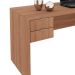 Mesa para Escritório Escrivaninha 2 Gavetas Amêndoa