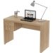 Mesa para Escritório Escrivaninha 2 Gavetas Amêndoa