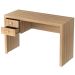 Mesa para Escritório Escrivaninha 2 Gavetas Amêndoa