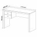 Mesa para Escritório Escrivaninha 2 Gavetas Amêndoa