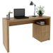 Mesa para Escritório Escrivaninha 2 Gavetas Amêndoa