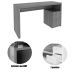 Mesa para Escritório Escrivaninha 2 Gavetas Amêndoa