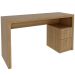 Mesa para Escritório Escrivaninha 2 Gavetas Amêndoa