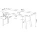 Mesa para Escritório Escrivaninha 2 Gavetas Branco