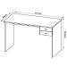 Mesa para Escritório Escrivaninha 2 Gavetas Branco