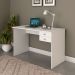 Mesa para Escritório Escrivaninha 2 Gavetas Branco