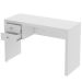 Mesa para Escritório Escrivaninha 2 Gavetas Branco