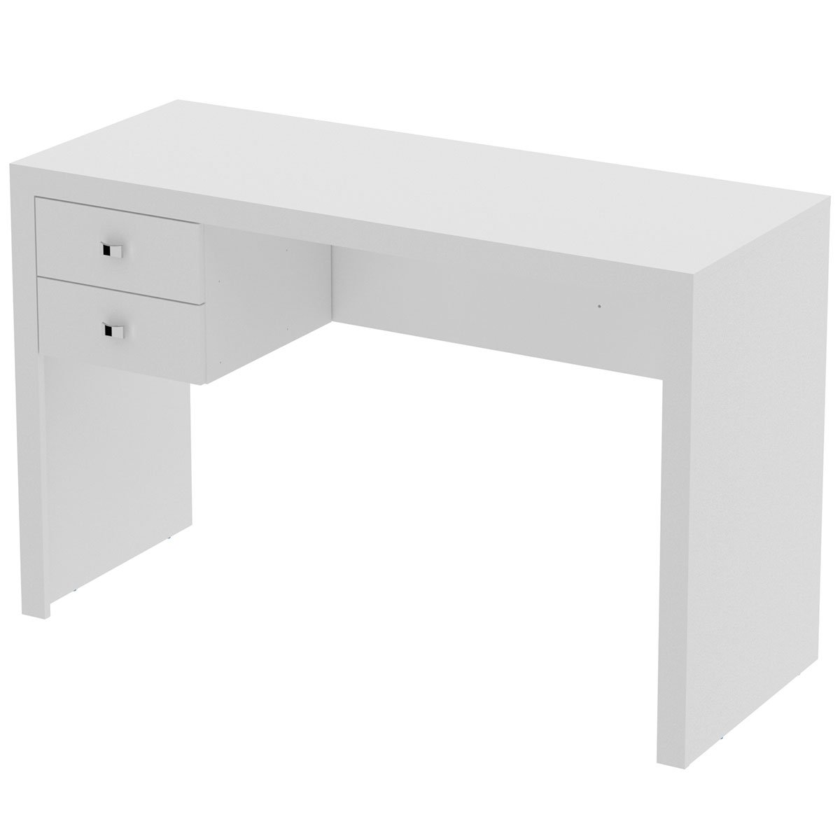 Mesa para Escritório Escrivaninha 2 Gavetas Branco