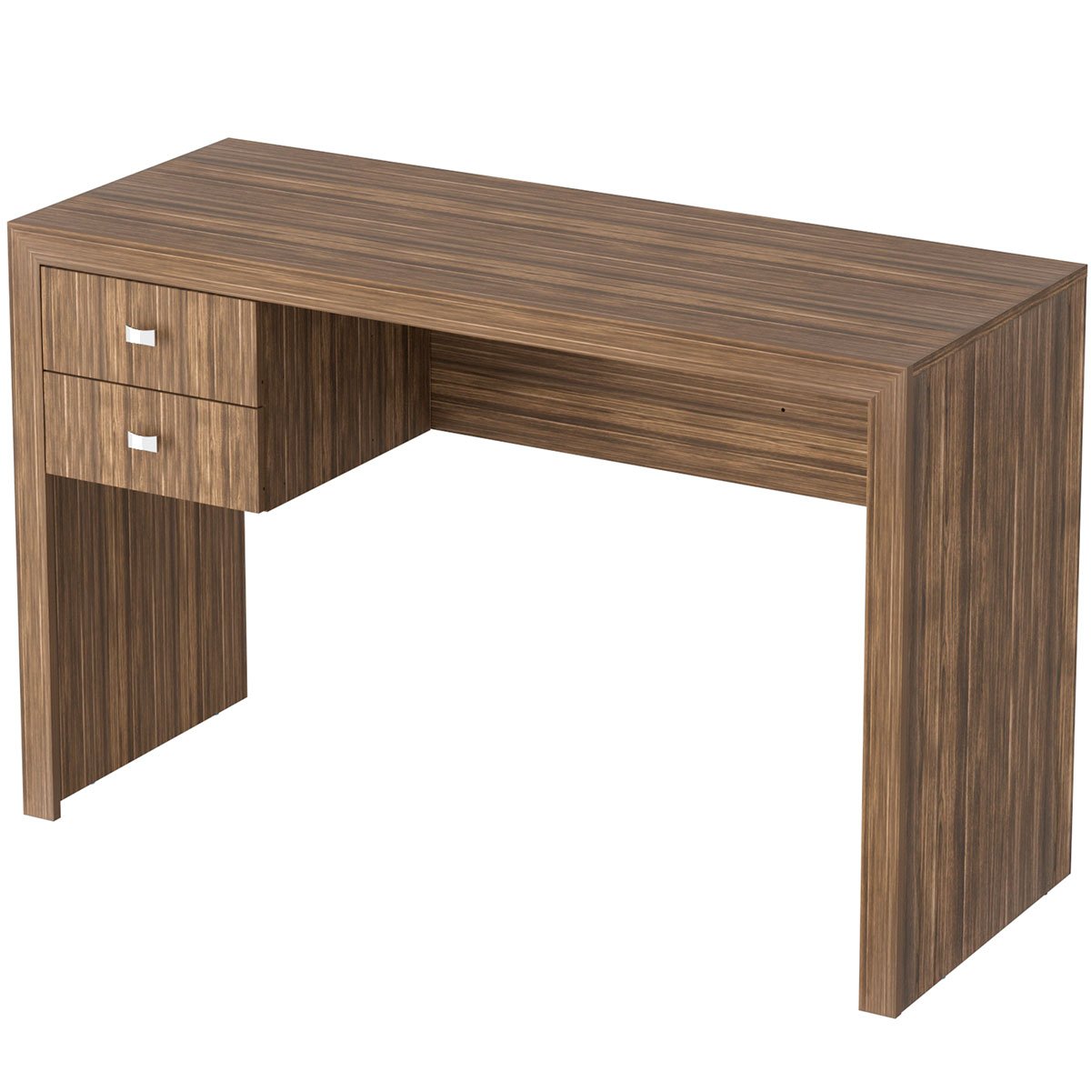 Mesa para Escritório Escrivaninha 2 Gavetas Nogal