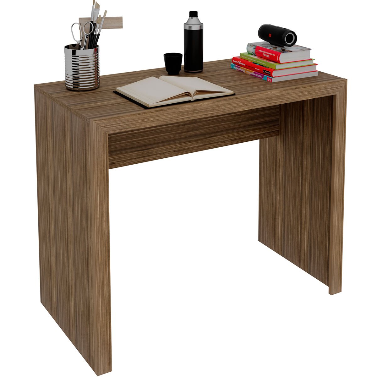 Mesa para Escritório Escrivaninha 90 cm Nogal