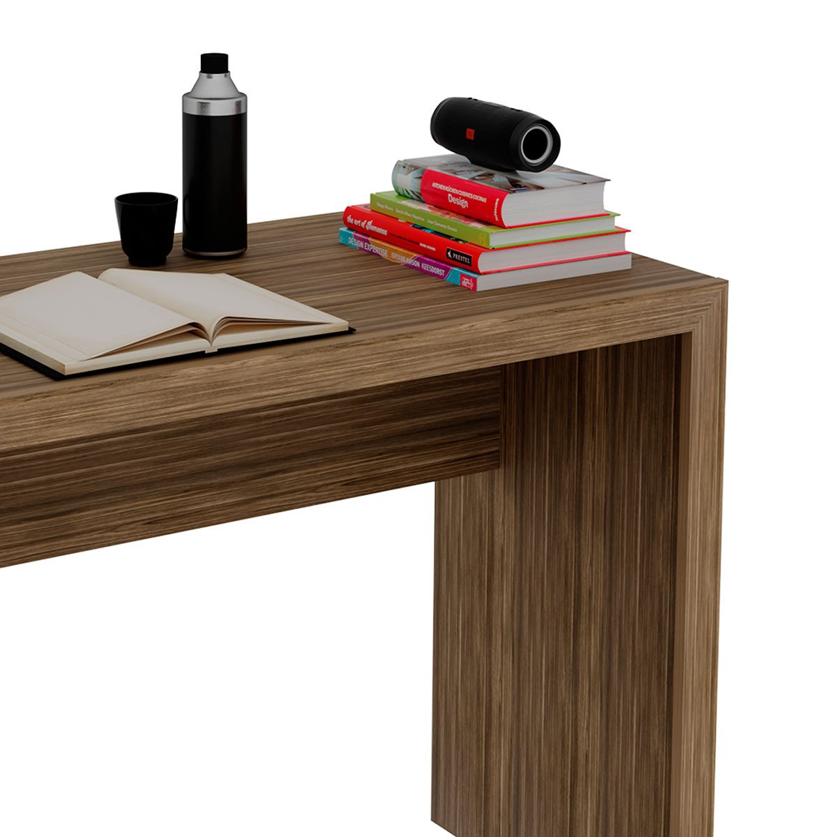 Mesa para Escritório Escrivaninha 90 cm Nogal