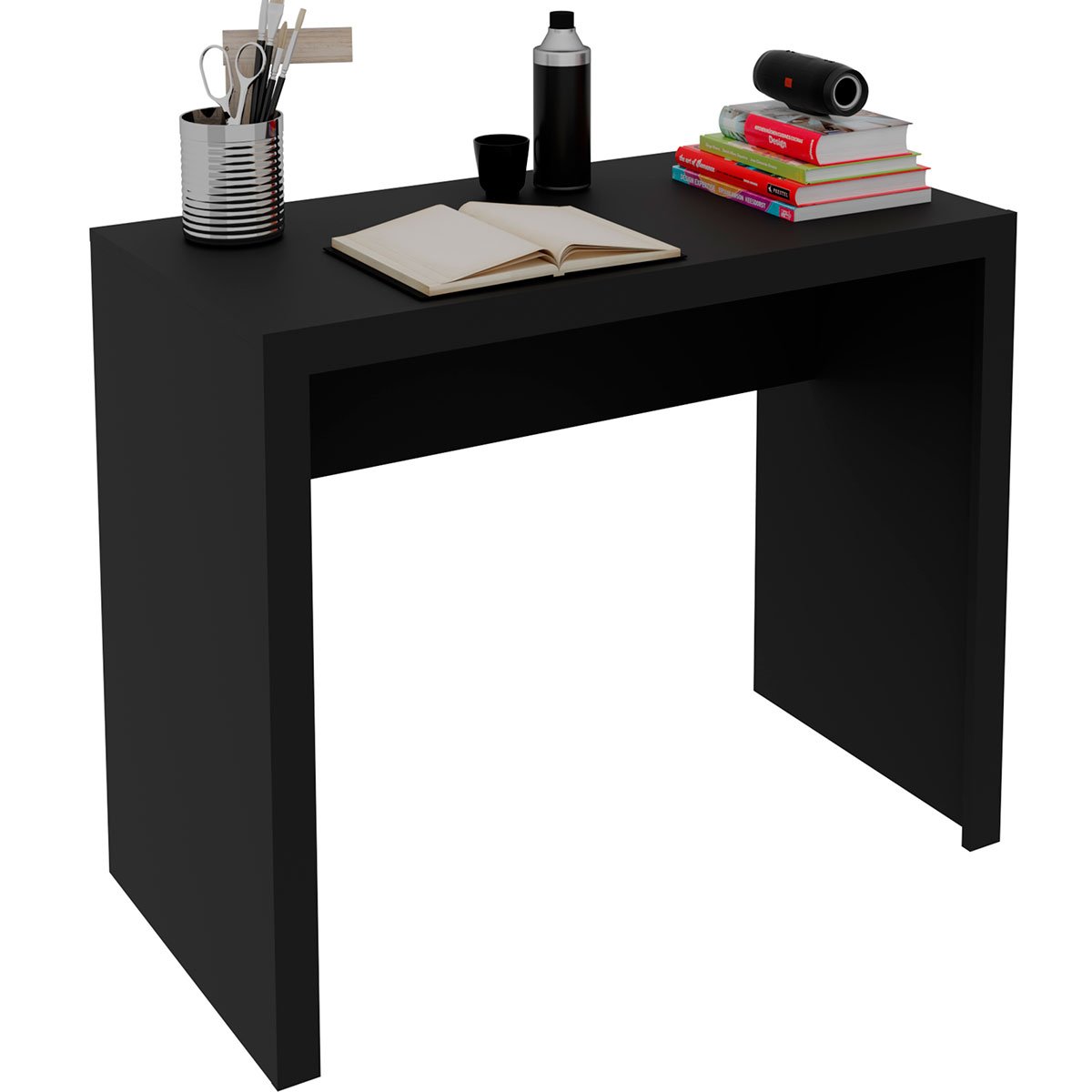 Mesa para Escritório Escrivaninha 90 cm Preto