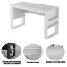 Mesa para Escritório Escrivaninha Detalhe Ripado Branco