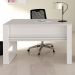 Mesa para Escritório Escrivaninha Detalhe Ripado Branco