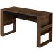 Mesa para Escritório Escrivaninha Detalhe Ripado Nogal/Preto