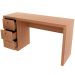 Mesa para Escritório Reversível 136 cm 3 gavetas Amêndoa