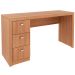 Mesa para Escritório Reversível 136 cm 3 gavetas Amêndoa
