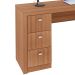 Mesa para Escritório Reversível 136 cm 3 gavetas Amêndoa