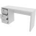 Mesa para Escritório Reversível 136 cm 3 gavetas Branco