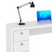 Mesa para Escritório Reversível 136 cm 3 gavetas Branco
