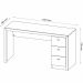 Mesa para Escritório Reversível 136 cm 3 gavetas Rústico