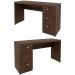 Mesa para Escritório Reversível 136 cm 3 gavetas Rústico