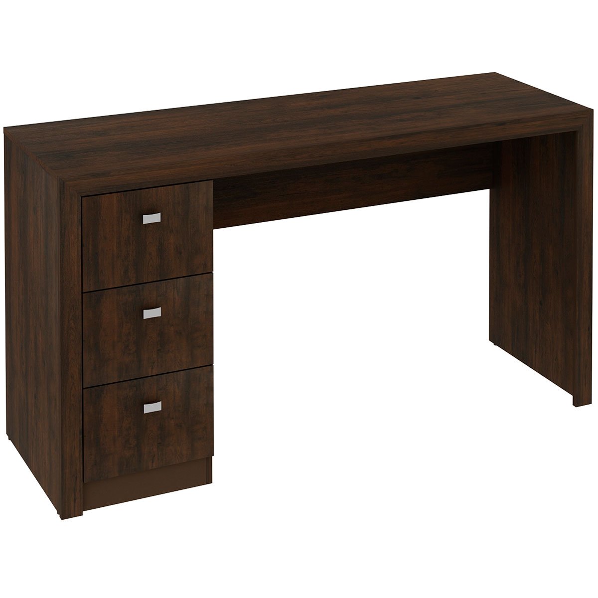 Mesa para Escritório Reversível 136 cm 3 gavetas Rústico