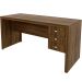 Mesa para Escritório Reversível 155 cm 3 gavetas Nogal