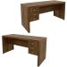 Mesa para Escritório Reversível 155 cm 3 gavetas Nogal