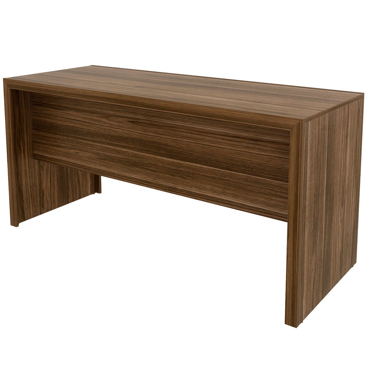 Mesa para Escritório Reversível 155 cm 3 gavetas Nogal