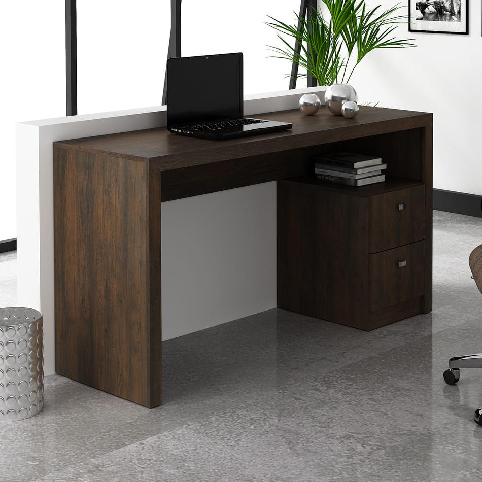 Mesa para Escritório com 2 gavetas Rústico
